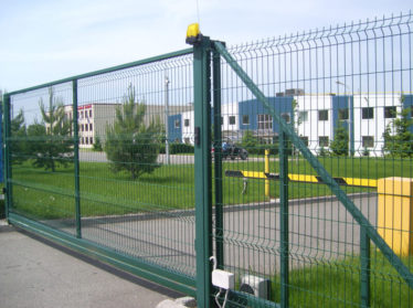 3d забор с автоматическими откатными воротами